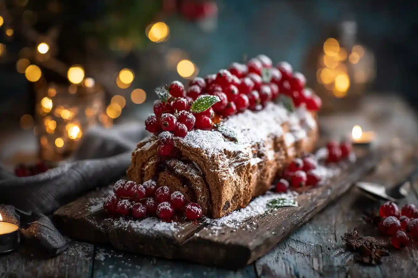 Bûche légère aux fruits rouges et chocolat