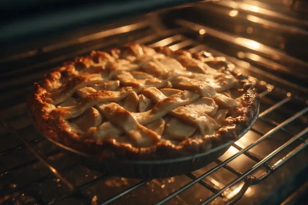 Tarte aux pommes dorant au four
