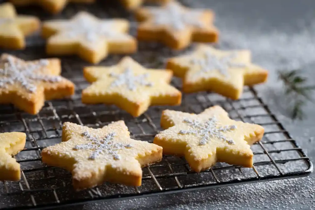 Sablés de Noël alsaciens sur grille de refroidissement
