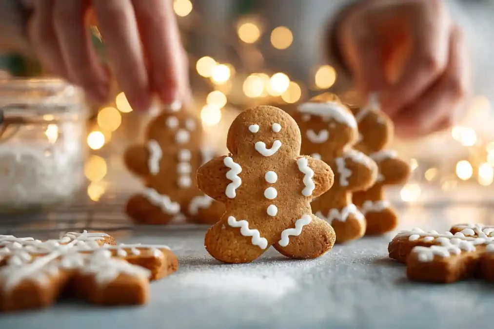 Décoration des biscuits de Noël au pain d’épices