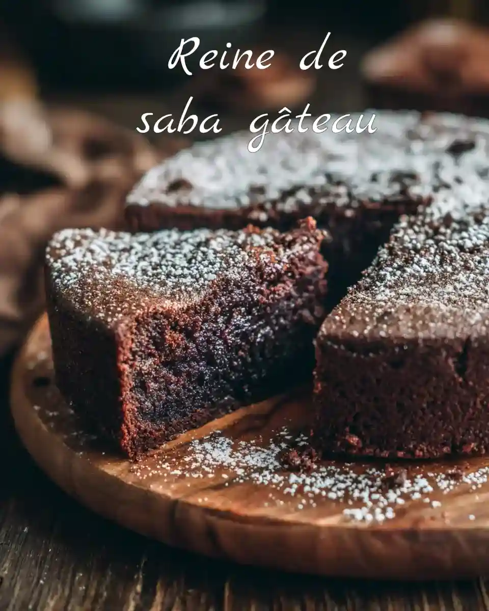 Reine de saba gâteau avec cœur fondant au chocolat