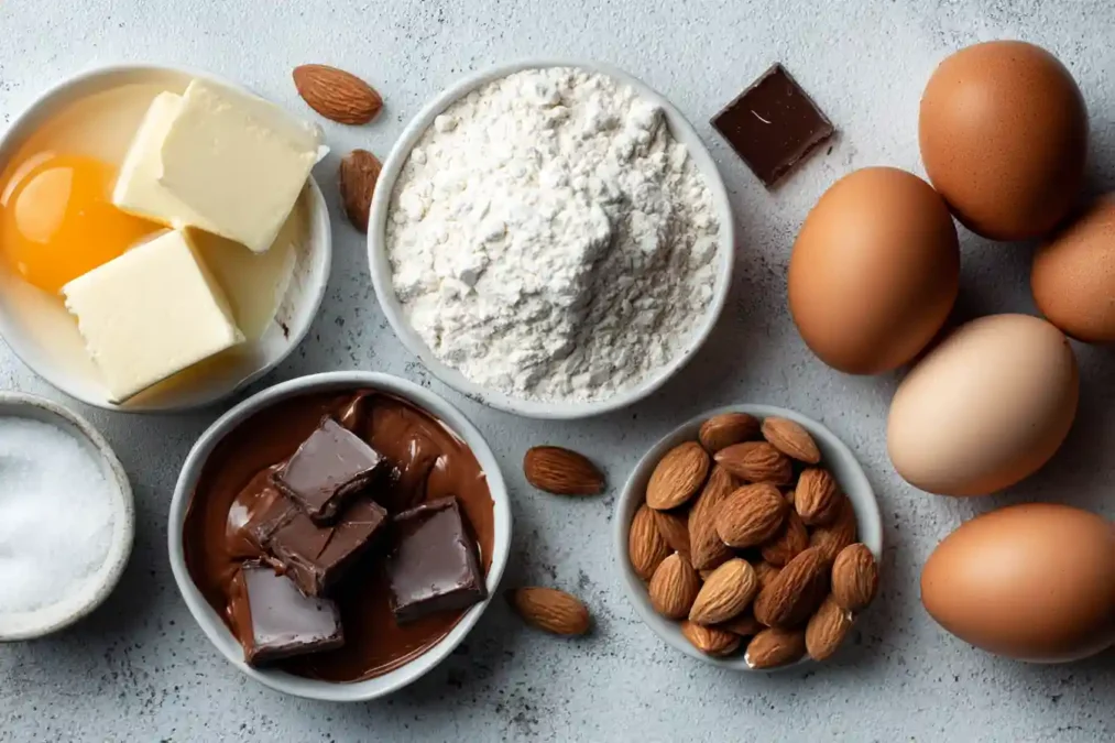 Ingrédients du gâteau reine de saba