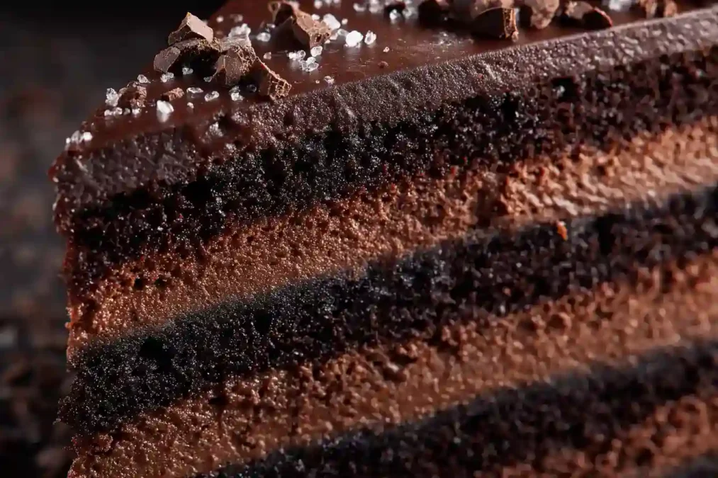 Coupe du layer cake chocolat