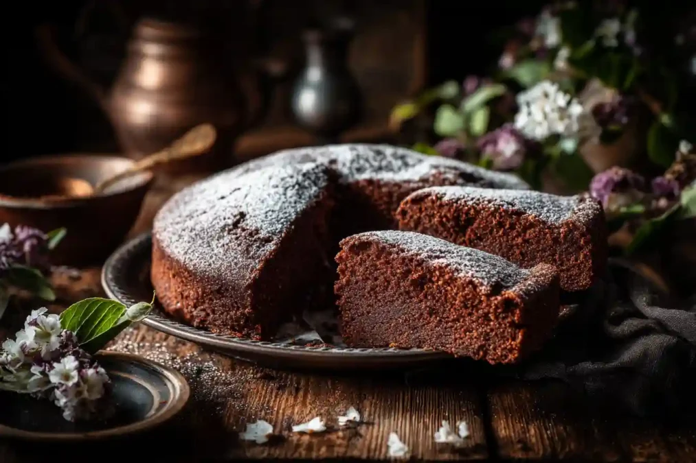 Tranche de molly cake au chocolat