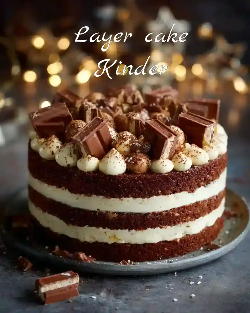 Layer cake Kinder décoré