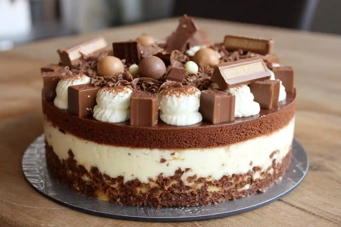 Layer cake Kinder décoré