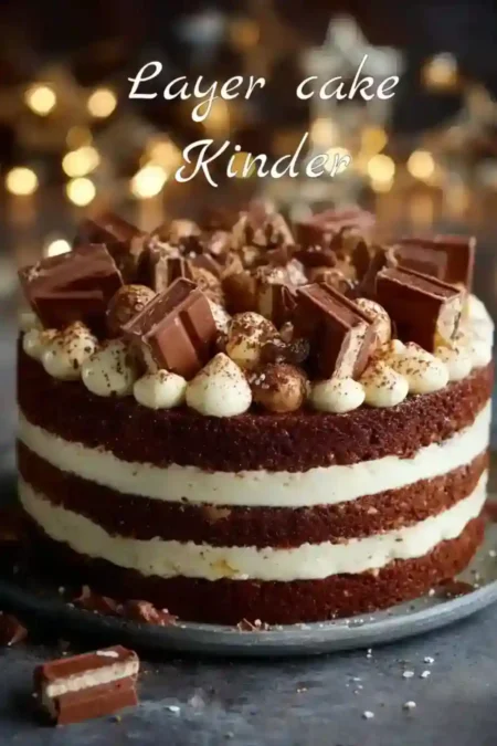 Layer cake Kinder décoré