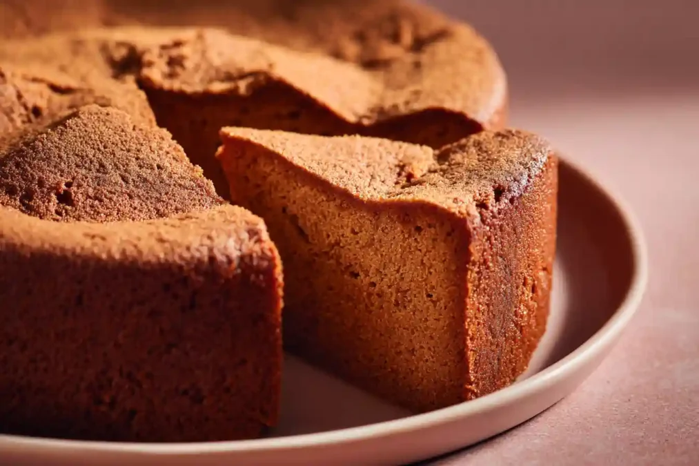 Part de gâteau crème de marron coupée