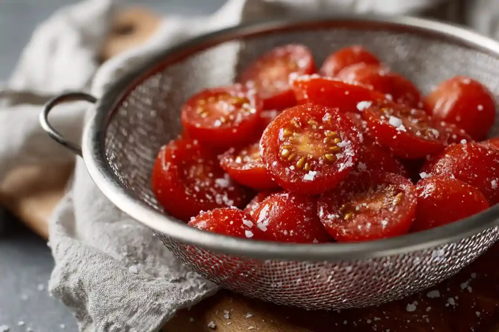 tomates dégorgées pour tarte tomate moutarde