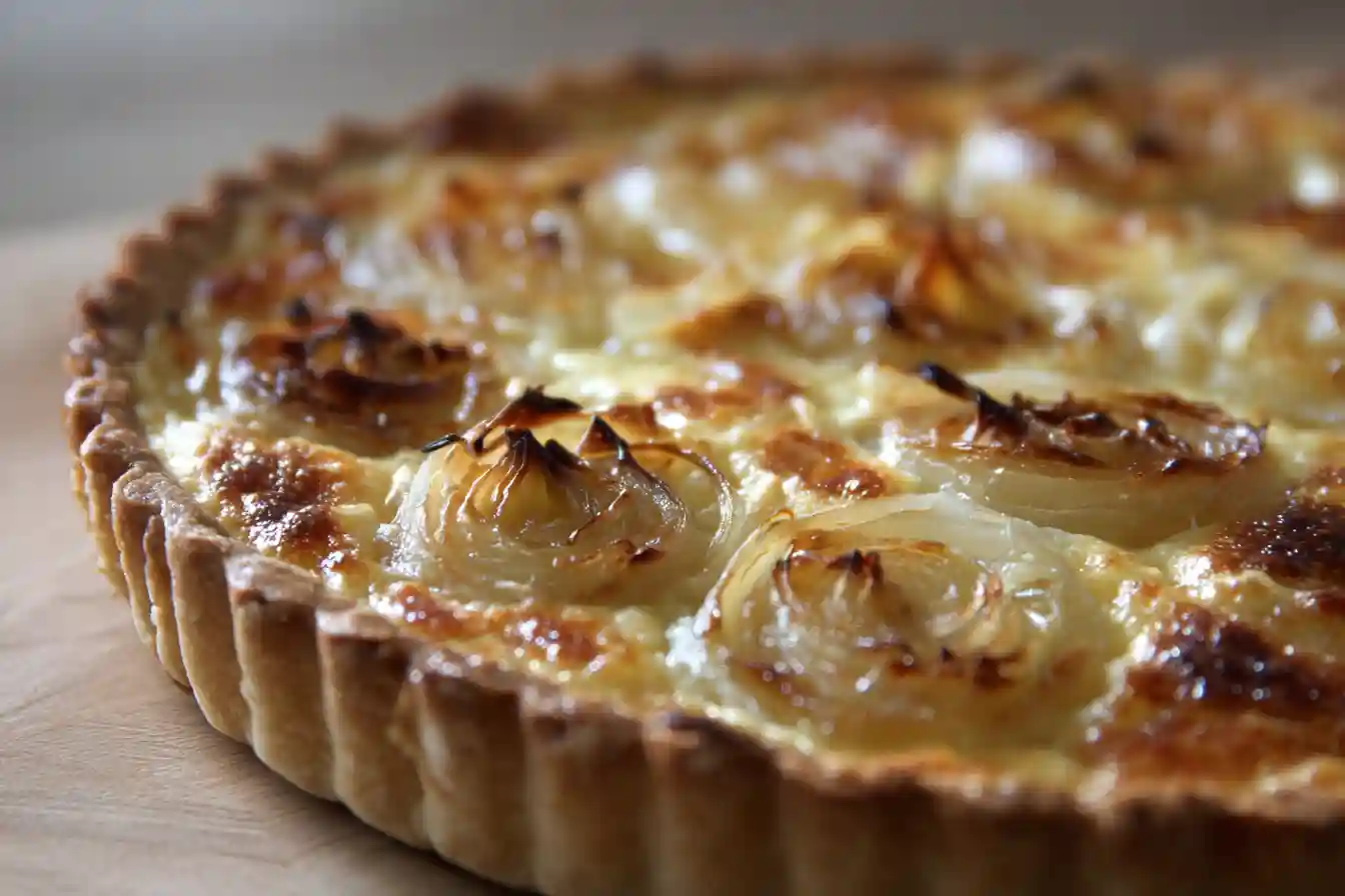 tarte aux oignons caramélisés maison croustillante