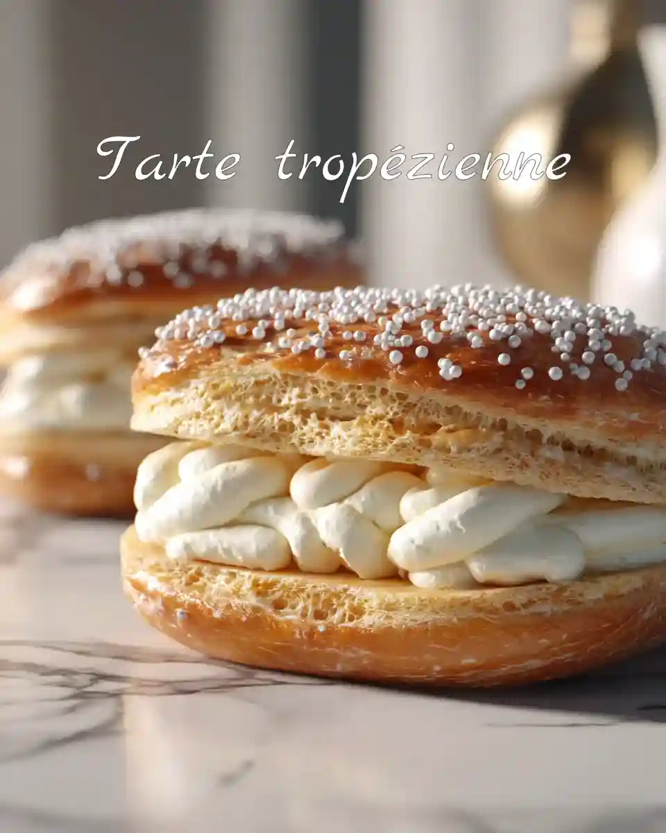 Intérieur tarte tropézienne brioche et crème