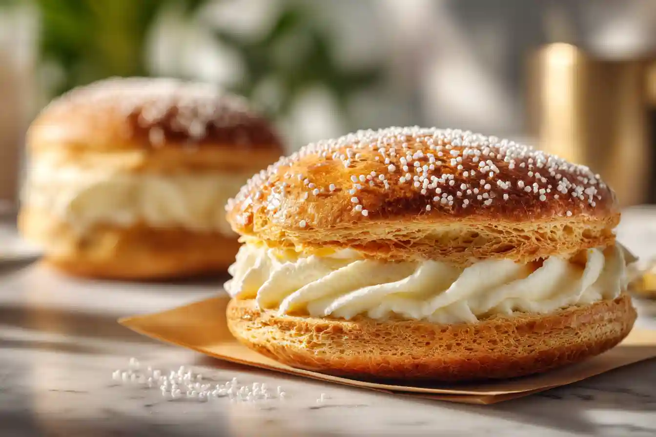 Intérieur tarte tropézienne brioche et crème