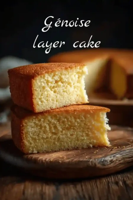 Génoise légère et aérienne pour layer cake, coupée en deux étages