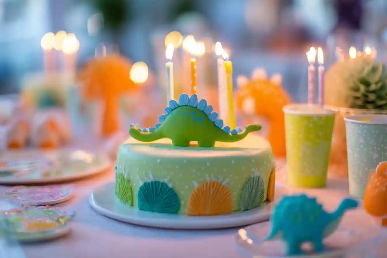 gâteau dinosaure anniversaire vert