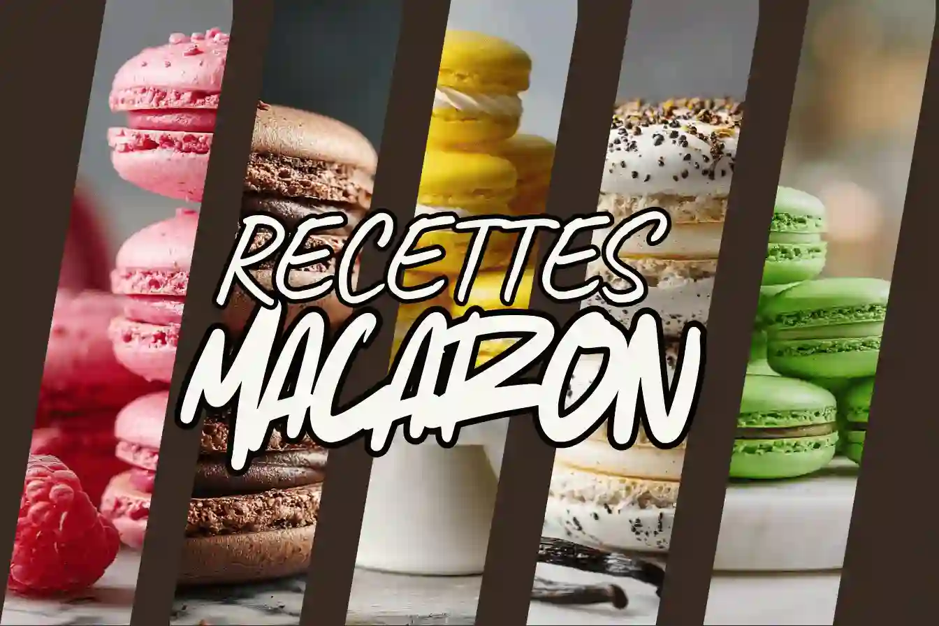 Macarons colorés empilés aux saveurs variées, dessert français élégant présenté en gros plan sur fond clair pour pâtisserie