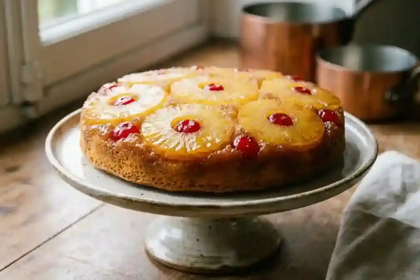 Gâteau ananas renversé moelleux au caramel